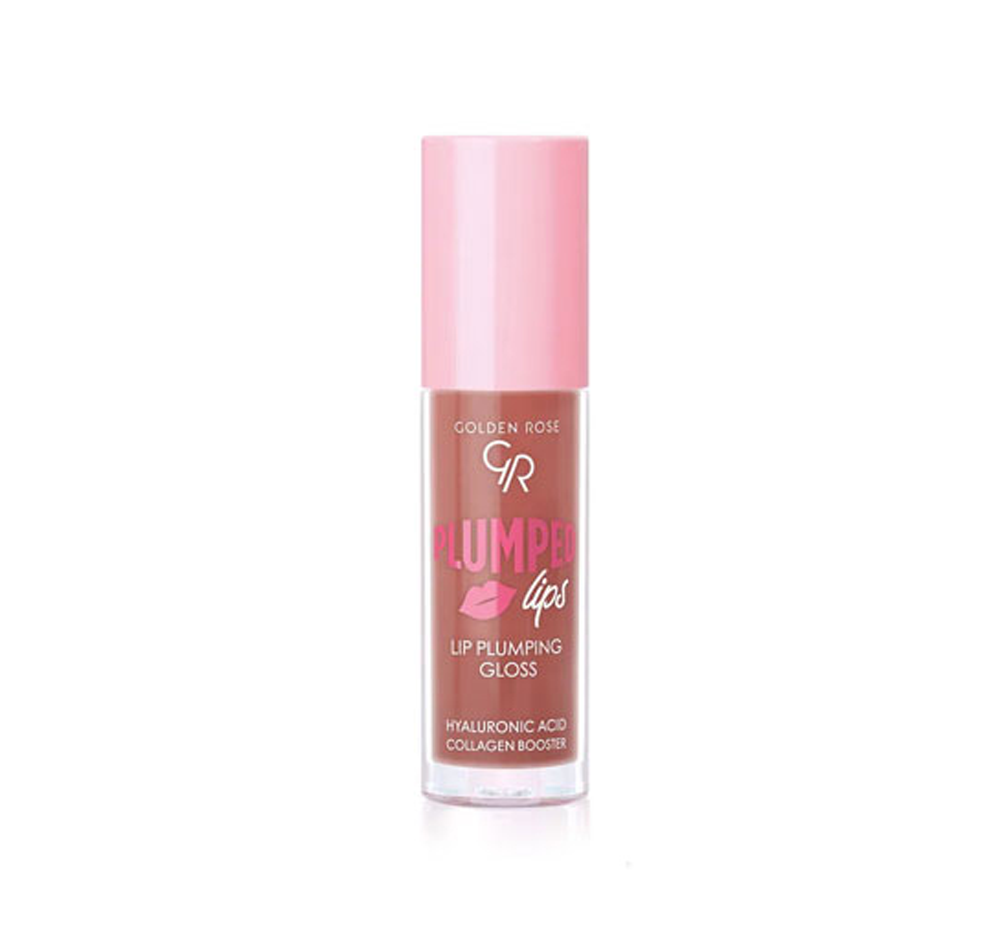 لیپ گلاس رنگی حجم‌دهنده PLUMPED LIPS گلدن رز 